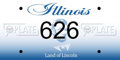 626 Illinois License Plate