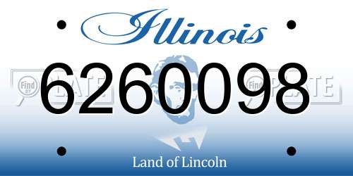 6260098 Illinois License Plate