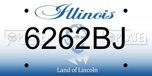 6262BJ Illinois License Plate
