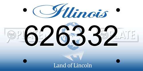 626332 Illinois License Plate