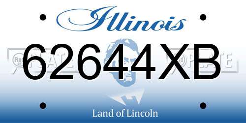 62644XB Illinois License Plate