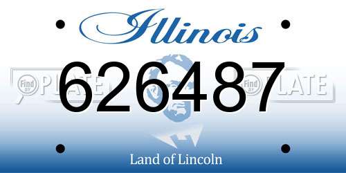 626487 Illinois License Plate
