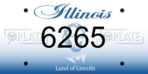 6265 Illinois License Plate