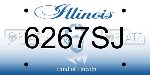 6267SJ Illinois License Plate