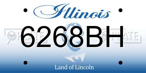 6268BH Illinois License Plate