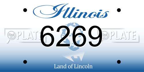 6269 Illinois License Plate