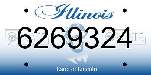 6269324 Illinois License Plate