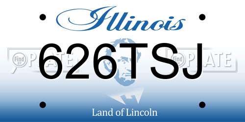 626TSJ Illinois License Plate