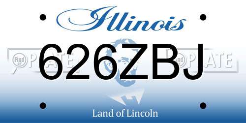 626ZBJ Illinois License Plate