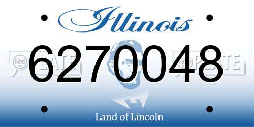 6270048 Illinois License Plate