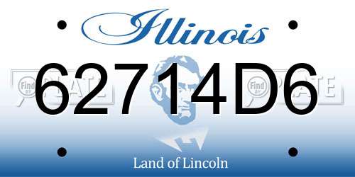 62714D6 Illinois License Plate
