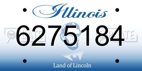 6275184 Illinois License Plate