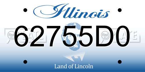 62755D0 Illinois License Plate