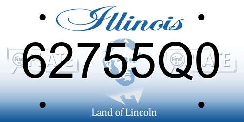 62755Q0 Illinois License Plate