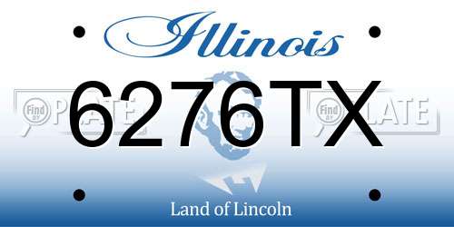 6276TX Illinois License Plate