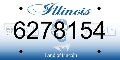 6278154 Illinois License Plate