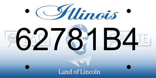 62781B4 Illinois License Plate