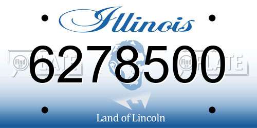 6278500 Illinois License Plate