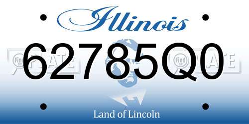 62785Q0 Illinois License Plate
