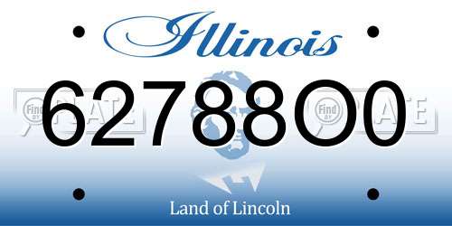 62788O0 Illinois License Plate