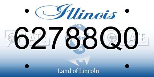 62788Q0 Illinois License Plate