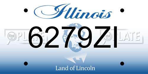 6279ZI Illinois License Plate