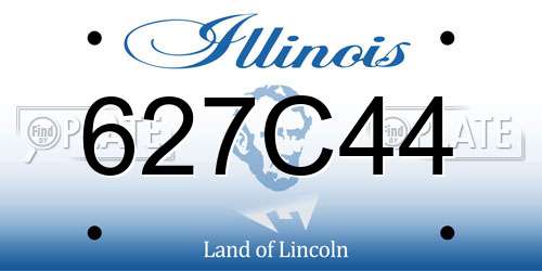 627C44 Illinois License Plate