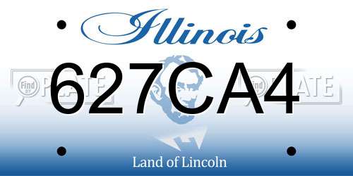 627CA4 Illinois License Plate