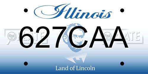 627CAA Illinois License Plate