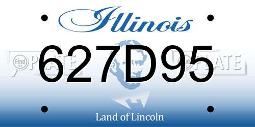 627D95 Illinois License Plate