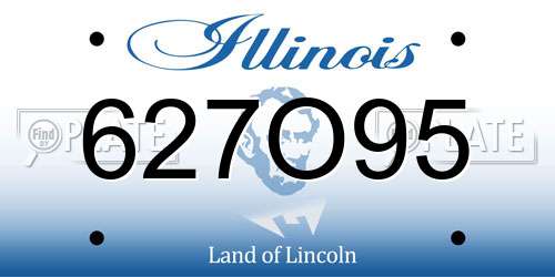 627O95 Illinois License Plate