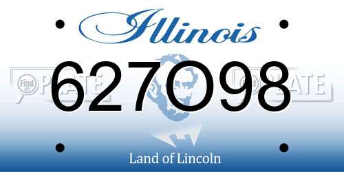 627O98 Illinois License Plate