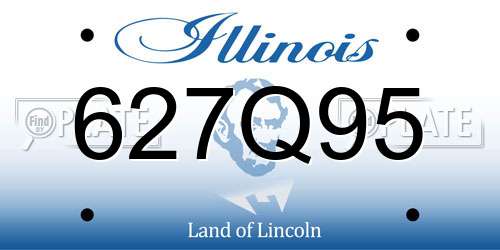 627Q95 Illinois License Plate
