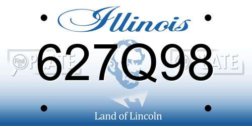 627Q98 Illinois License Plate