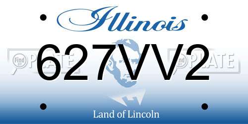 627VV2 Illinois License Plate