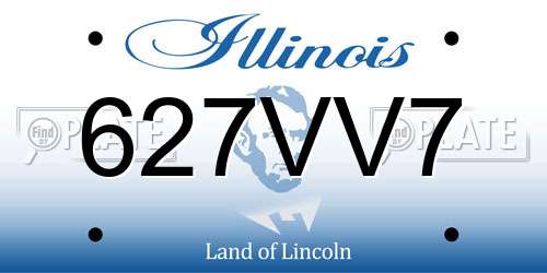 627VV7 Illinois License Plate