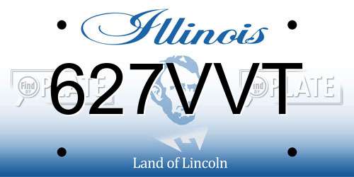627VVT Illinois License Plate