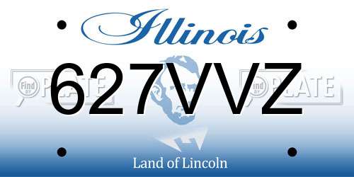 627VVZ Illinois License Plate