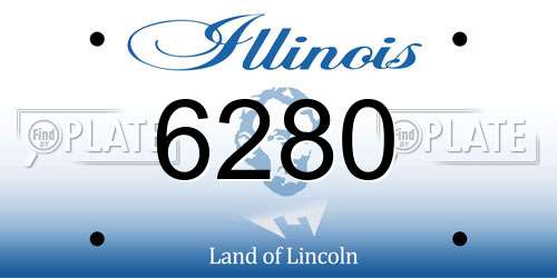 6280 Illinois License Plate
