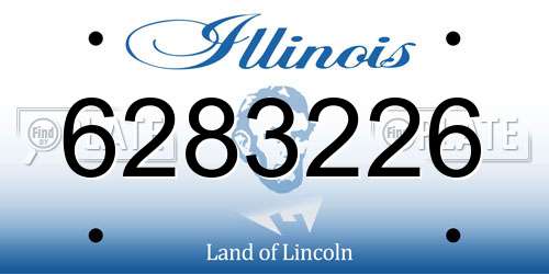 6283226 Illinois License Plate