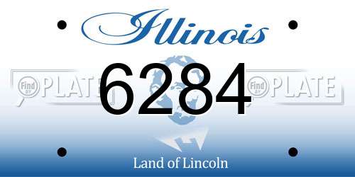 6284 Illinois License Plate
