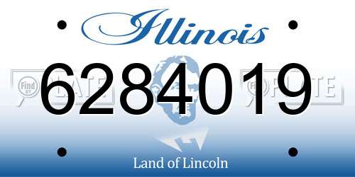 6284019 Illinois License Plate