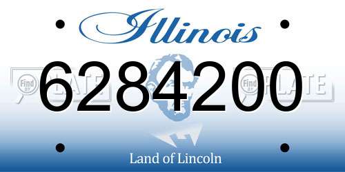 6284200 Illinois License Plate