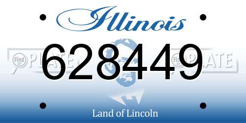 628449 Illinois License Plate