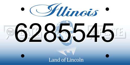 6285545 Illinois License Plate