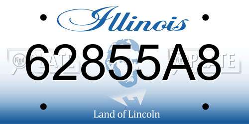 62855A8 Illinois License Plate