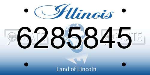 6285845 Illinois License Plate