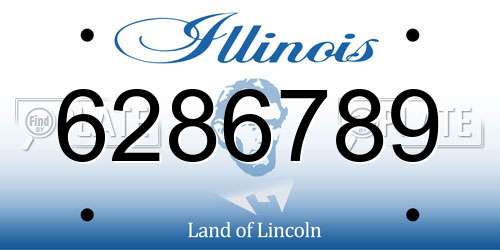 6286789 Illinois License Plate