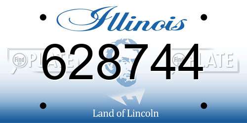 628744 Illinois License Plate