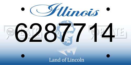 6287714 Illinois License Plate
